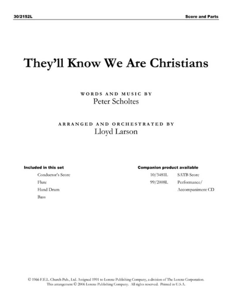 They'll Know We Are Christians